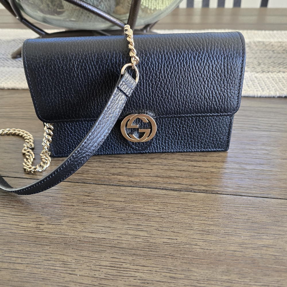 Gucci Black Leather Crossbody Bag